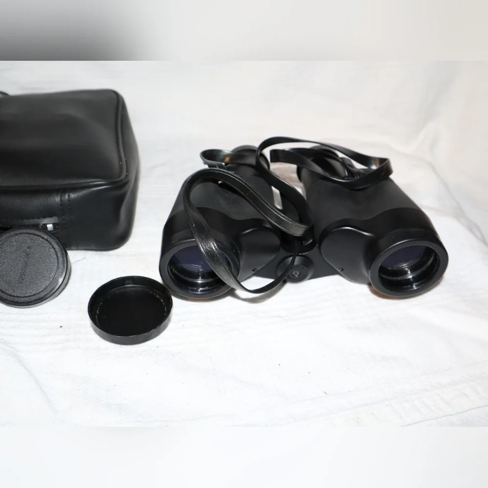 Vintage Black Binoculars - Classic 7x50 Optical Viewer